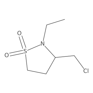 3-(Chloromethyl)-2-ethyl-1lambda6,2-thiazolidine-1,1-dione结构式
