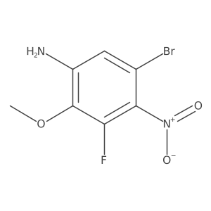 5-Bromo-3-fluoro-2-methoxy-4-nitroaniline结构式