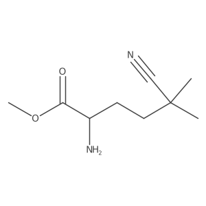 Methyl 2-amino-5-cyano-5,5-dimethylpentanoate Structure