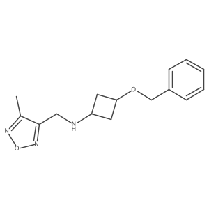 1,2,5-Oxadiazole-3-methanamine, 4-methyl-N-[3-(phenylmethoxy)cyclobutyl]-结构式