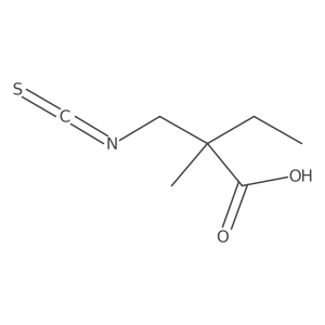 2-(Isothiocyanatomethyl)-2-methylbutanoic acid Structure