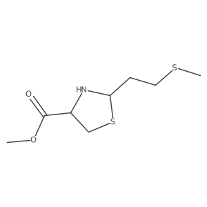 Methyl 2-(2-methylsulfanylethyl)-1,3-thiazolidine-4-carboxylate结构式
