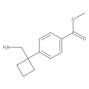 Methyl 4-[1-(aminomethyl)cyclobutyl]benzoate结构式