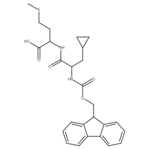 (2S)-2-[(2S)-3-cyclopropyl-2-({[(9H-fluoren-9-yl)methoxy]carbonyl}amino)propanamido]-4-(methylsulfanyl)butanoic acid Structure