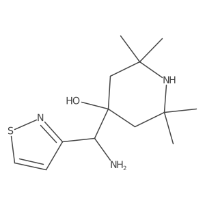 4-[Amino(1,2-thiazol-3-yl)methyl]-2,2,6,6-tetramethylpiperidin-4-ol结构式