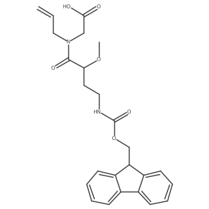 2-[4-({[(9H-fluoren-9-yl)methoxy]carbonyl}amino)-2-methoxy-N-(prop-2-en-1-yl)butanamido]acetic acid Structure