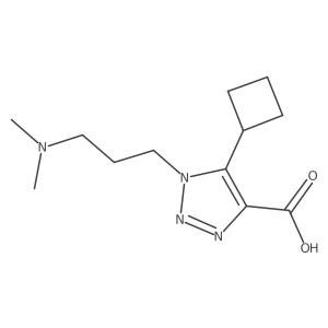 5-cyclobutyl-1-[3-(dimethylamino)propyl]-1H-1,2,3-triazole-4-carboxylic acid结构式