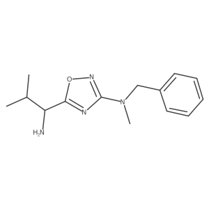 5-(1-amino-2-methylpropyl)-N-benzyl-N-methyl-1,2,4-oxadiazol-3-amine Structure