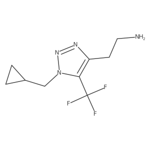 2-[1-(cyclopropylmethyl)-5-(trifluoromethyl)-1H-1,2,3-triazol-4-yl]ethan-1-amine结构式