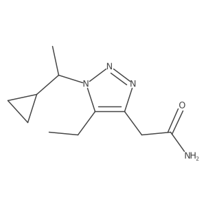 2-[1-(1-cyclopropylethyl)-5-ethyl-1H-1,2,3-triazol-4-yl]acetamide结构式