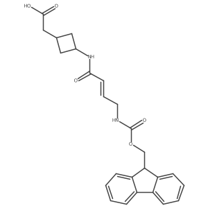 2-{3-[4-({[(9H-fluoren-9-yl)methoxy]carbonyl}amino)but-2-enamido]cyclobutyl}acetic acid Structure