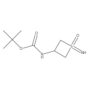 Tert-butyl N-(1-imino-1-oxothietan-3-yl)carbamate结构式
