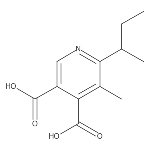 5-Methyl-6-(1-methylpropyl)-3,4-pyridinedicarboxylic acid Structure