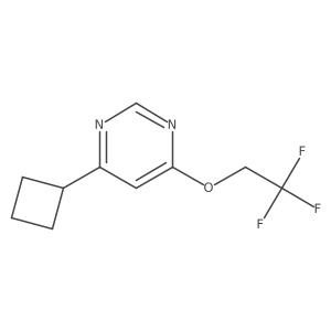 4-Cyclobutyl-6-(2,2,2-trifluoroethoxy)pyrimidine Structure