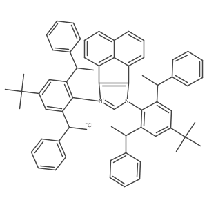 7,9-Bis(4-(tert-butyl)-2,6-bis((R)-1-phenylethyl)phenyl)-7H-acenaphtho[1,2-d]imidazol-9-ium chloride Structure