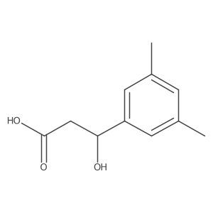 (3S)-3-(3,5-dimethylphenyl)-3-hydroxypropanoic acid结构式