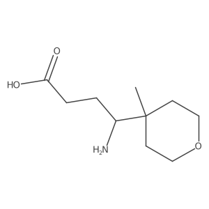 4-Amino-4-(4-methyloxan-4-yl)butanoic acid Structure