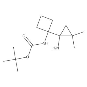 tert-butyl N-[1-(1-amino-2,2-dimethylcyclopropyl)cyclobutyl]carbamate结构式