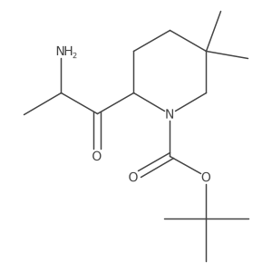 Tert-butyl 2-(2-aminopropanoyl)-5,5-dimethylpiperidine-1-carboxylate结构式