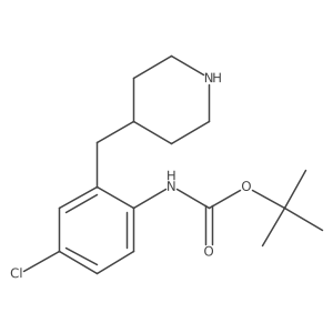 tert-butyl N-{4-chloro-2-[(piperidin-4-yl)methyl]phenyl}carbamate Structure