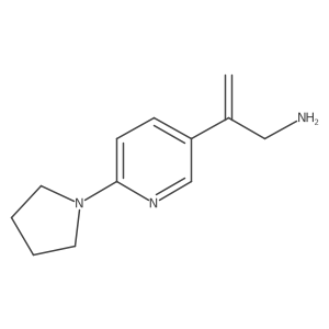 2-[6-(Pyrrolidin-1-yl)pyridin-3-yl]prop-2-en-1-amine结构式