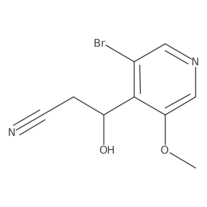 3-(3-Bromo-5-methoxypyridin-4-yl)-3-hydroxypropanenitrile结构式