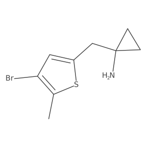 1-[(4-Bromo-5-methylthiophen-2-yl)methyl]cyclopropan-1-amine结构式