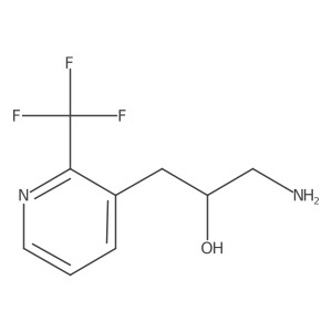1-Amino-3-[2-(trifluoromethyl)pyridin-3-yl]propan-2-ol结构式