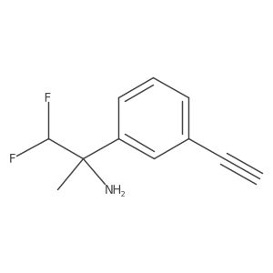 2-(3-Ethynylphenyl)-1,1-difluoropropan-2-amine Structure
