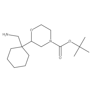 Tert-butyl 2-[1-(aminomethyl)cyclohexyl]morpholine-4-carboxylate结构式