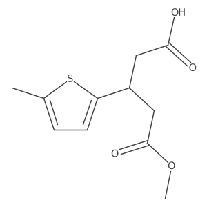 5-Methoxy-3-(5-methylthiophen-2-yl)-5-oxopentanoic acid Structure