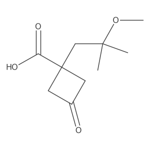 1-(2-Methoxy-2-methylpropyl)-3-oxocyclobutane-1-carboxylic acid结构式