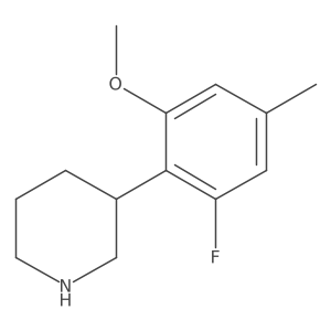 3-(2-Fluoro-6-methoxy-4-methylphenyl)piperidine Structure