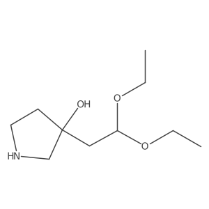 3-(2,2-Diethoxyethyl)pyrrolidin-3-ol Structure