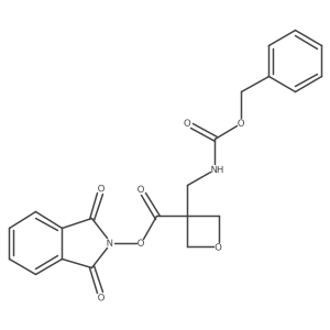 1,3-dioxo-2,3-dihydro-1H-isoindol-2-yl 3-({[(benzyloxy)carbonyl]amino}methyl)oxetane-3-carboxylate结构式