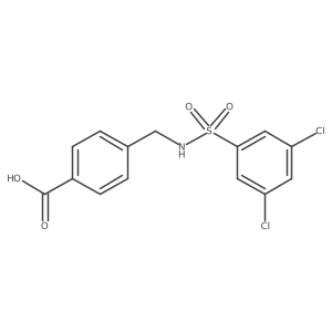 4-[[(3,5-Dichlorophenyl)sulfonylamino]methyl]benzoic acid Structure