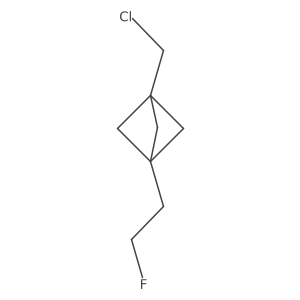 1-(Chloromethyl)-3-(2-fluoroethyl)bicyclo[1.1.1]pentane Structure