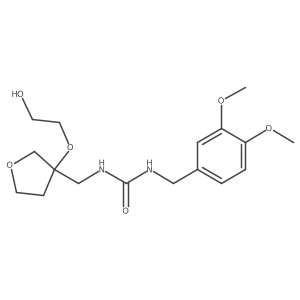 1-(3,4-Dimethoxybenzyl)-3-((3-(2-hydroxyethoxy)tetrahydrofuran-3-yl)methyl)urea Structure