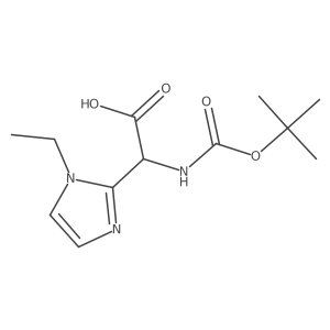 2-{[(tert-butoxy)carbonyl]amino}-2-(1-ethyl-1H-imidazol-2-yl)acetic acid结构式