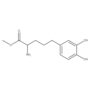 Methyl 2-amino-5-(3,4-dihydroxyphenyl)pentanoate结构式