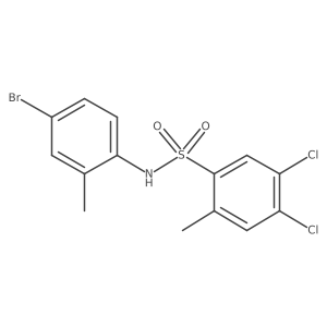 N-(4-bromo-2-methylphenyl)-4,5-dichloro-2-methylbenzene-1-sulfonamide结构式