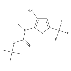 Tert-butyl N-[3-amino-5-(trifluoromethyl)thiophen-2-yl]-N-methylcarbamate结构式