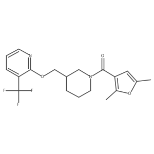 2-{[1-(2,5-Dimethylfuran-3-carbonyl)piperidin-3-yl]methoxy}-3-(trifluoromethyl)pyridine Structure