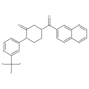 4-(Quinoxaline-6-carbonyl)-1-[2-(trifluoromethyl)pyridin-4-yl]piperazin-2-one结构式