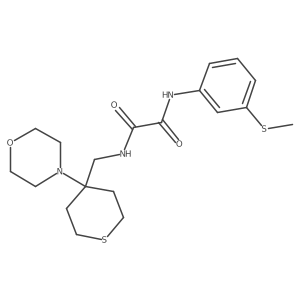 N'-[3-(methylsulfanyl)phenyl]-N-{[4-(morpholin-4-yl)thian-4-yl]methyl}ethanediamide Structure