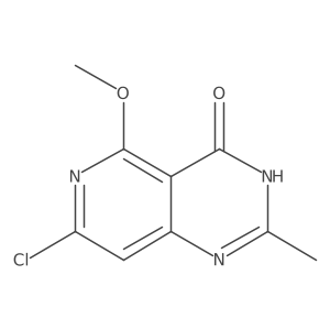 7-chloro-5-methoxy-2-methyl-3H,4H-pyrido[4,3-d]pyrimidin-4-one结构式