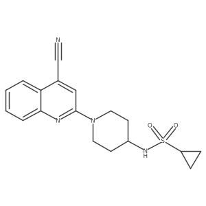 N-[1-(4-cyanoquinolin-2-yl)piperidin-4-yl]cyclopropanesulfonamide结构式