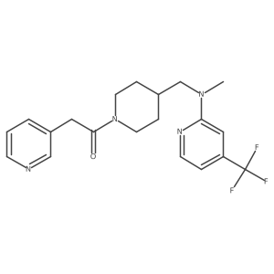 1-[4-({Methyl[4-(trifluoromethyl)pyridin-2-yl]amino}methyl)piperidin-1-yl]-2-(pyridin-3-yl)ethan-1-one Structure