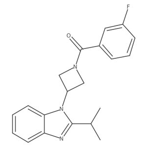 1-[1-(3-fluorobenzoyl)azetidin-3-yl]-2-(propan-2-yl)-1H-1,3-benzodiazole结构式