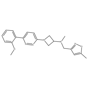 1-[6-(2-Methoxyphenyl)pyridazin-3-yl]-N-methyl-N-[(5-methyl-1,2-oxazol-3-yl)methyl]azetidin-3-amine Structure